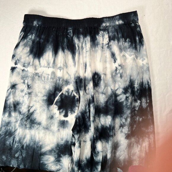 Young Fabulous Broke Set Carmen Tie Front Top Aiko Wide Leg Pants XS Blue TieDye - Picture 14 of 16